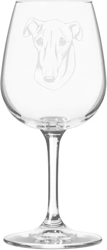 Miniatura 161 de Copa de vino de 12.75 onzas con diseño de perro grabado