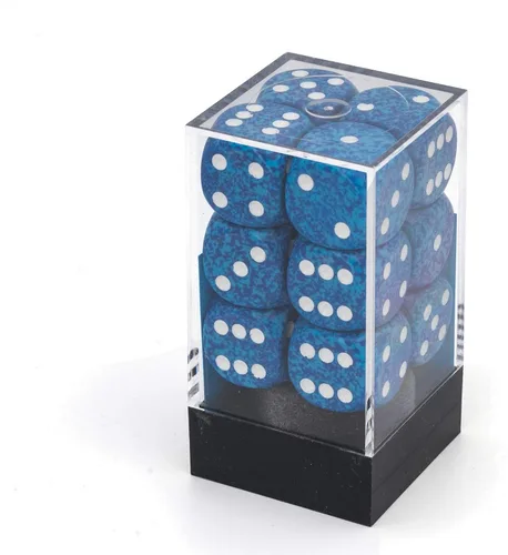 Miniatura 2 de Chessex DND - Juego de dados poliédricos de plástico con agua moteada de 0.63 pulgadas, Dungeons and Dragons, incluye 12 dados – D6 (CHX25706)