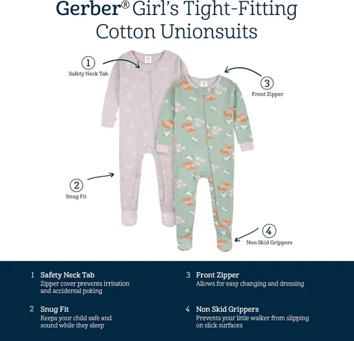 Miniatura 6 de Gerber Pijamas de pies para bebé, niña - 4