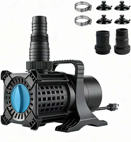WaterRebirth PSA8000 Bomba de agua dulce resistente, 8500 GPH 600W potente bomba sumergible/en línea, elevación extra alta de 26.3 pies para