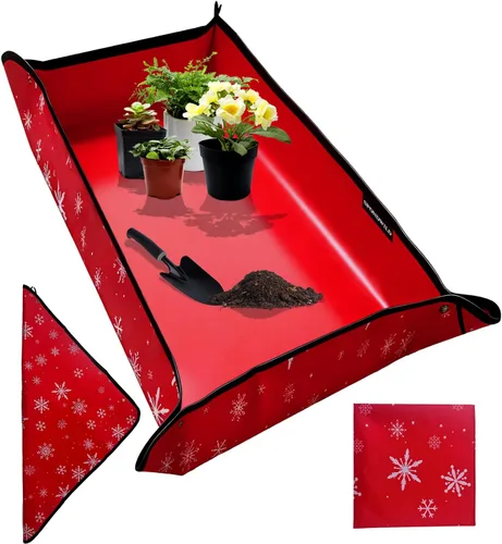 Miniatura 40 de Tapete grande de trasplante de plantas, tapete grueso impermeable para macetas, tapete de jardinería para suculentas, tapete portátil