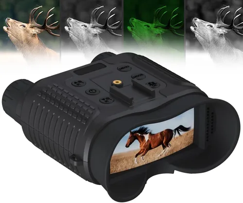 MAYKEA Gafas de visión nocturna binocular montadas en la cabeza, zoom digital 8X, nivel IP54 impermeable, con pantalla TFT Ultra HD de 2.7 pulgadas,