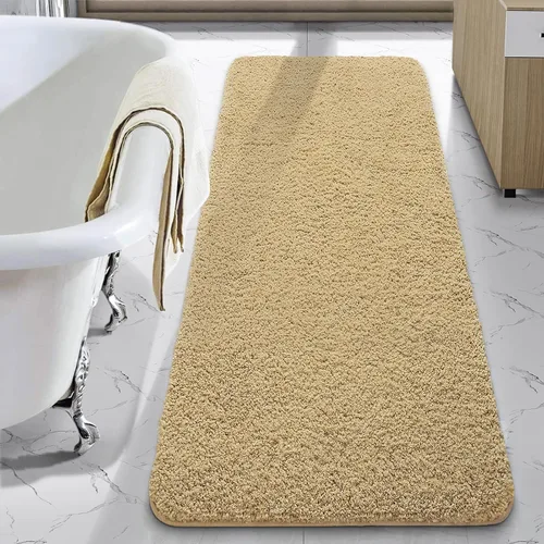Miniatura 13 de LOCHAS - Tapete de baño de 24x70 pulgadas, suave, grueso y absorbente, hecho de microfibra, para el baño, lavable a máquina, tapete antideslizante