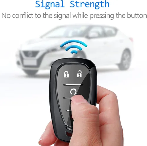 Miniatura 6 de Tukellen Funda para llavero Chevrolet de TPU suave, protección completa, compatible con Chevy Equinox Traverse Malibu Camaro Cruze Blazer Spark Negro