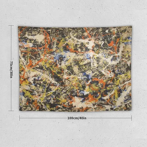 Miniatura 2 de Jackson Pollock, galería de arte en Buffallo, tapiz de arte abstracto, tapices, pintura de poliéster, regalo de sala de estar, impresiones