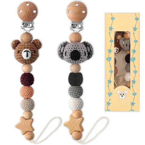 Miniatura 10 de Clip para chupete, lindo clip para chupete de animales para niños y niñas, la mayoría de los chupetes, mordedores de bebé, baby shower y artículos