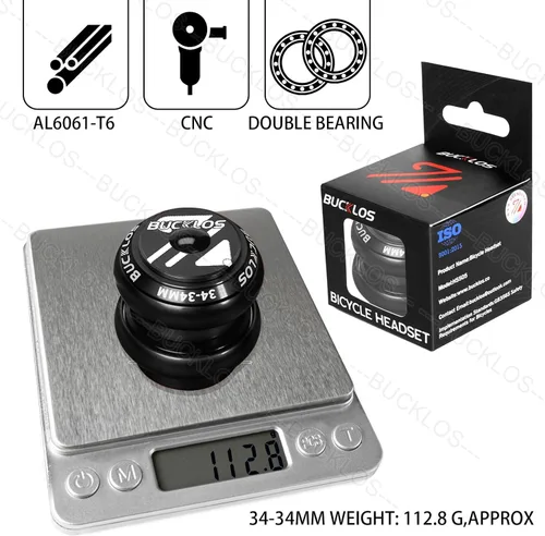 Miniatura 6 de BUCKLOS 1-1/8 Auriculares de Bicicleta MTB Sin Rosca 34 44 44-50.6 44-55 44-56 41.8-52mm, Caja de Dirección con Rodamientos Sellados Dobles