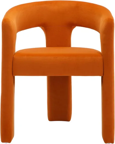 Miniatura 6 de Modern Barrel - Silla de comedor tapizada con brazos, cómoda silla auxiliar de terciopelo para sala de estar, oficina en casa, recepción