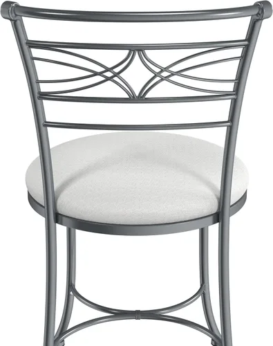 Miniatura 8 de Hillsdale Furniture Dutton - Taburete de tocador, cromado