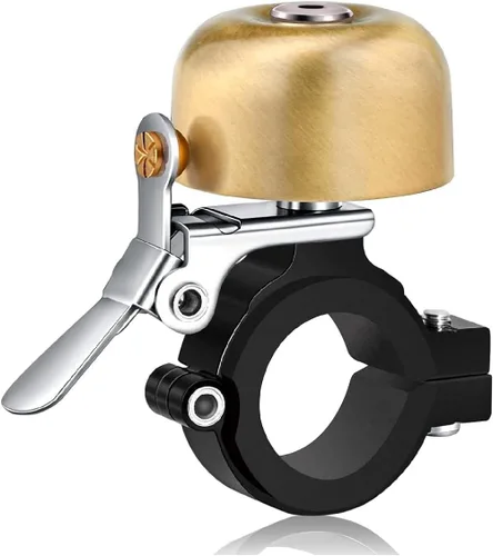 Miniatura 7 de Greallthy Bike Bell Classic Brass Bicycle Bell,Bike Bells for Adults Youth, Loud Retro Bell for Road & Mountain Bikes, Universal Handlebar Fit