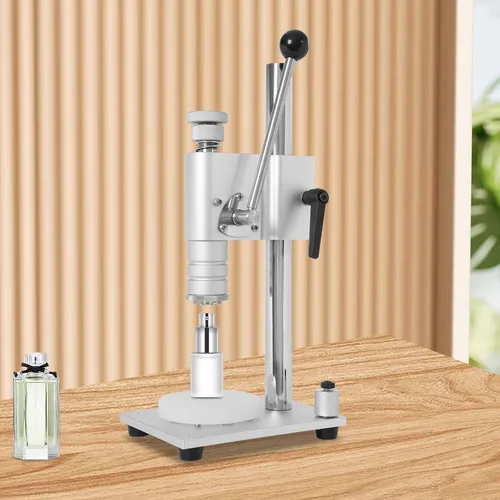 Miniatura 5 de Máquina tapadora manual de botellas de perfume, herramienta de sellado de tapas de 0.51 pulgadas/0.512 in, máquina taponadora de escritorio