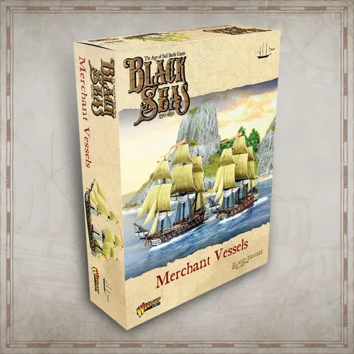 Miniatura 4 de Wargames Delivered - Black Seas The Age of Sail Merchant Buques incluye 2 recipientes de resina y metal - Juego de mesa de acorazado por Warlord