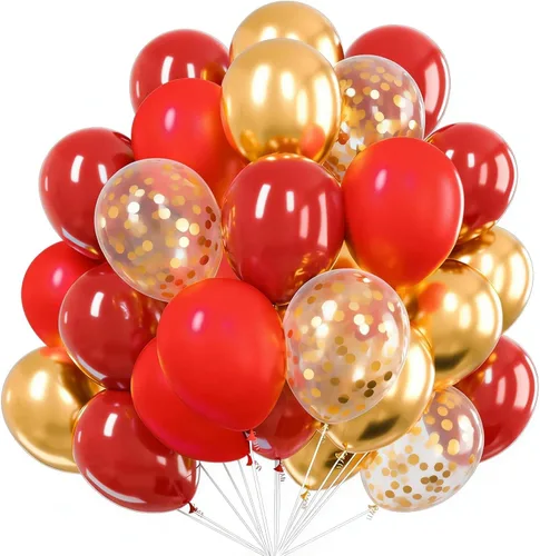 Miniatura 12 de PartyWoo Globos negros y dorados, 66 globos de 12 pulgadas color negro mate cromado metálico dorado para graduación, baby shower, cumpleaños, Año
