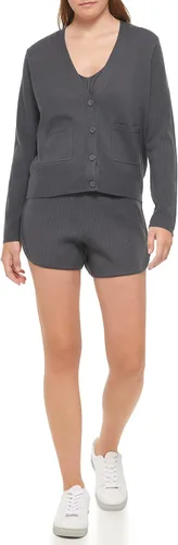 Miniatura 2 de Calvin Klein Suéter con botones y bolsillo frontal para mujer