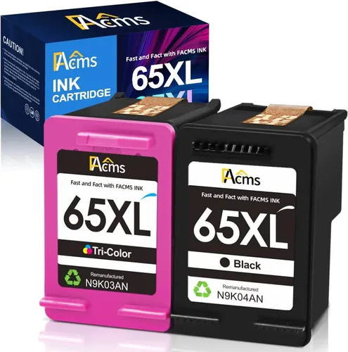 Cartuchos de tinta remanufacturados de repuesto para HP 65XL 65 XL Cartucho de tinta para Envy 5055 5052 5058 DeskJet 3755 2652 2655 3722 3723 3752