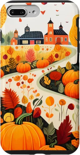 Miniatura 12 de iPhone 12 mini hojas otoño calabaza patrón otoño color hojas caso