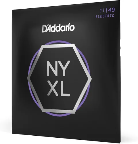 Miniatura 29 de D'Addario Cuerdas para guitarra eléctrica, NYXL entorchadas en níquel, NYXL1164, calibre medio 11-64, juego de 7 cuerdas, paquete de 1