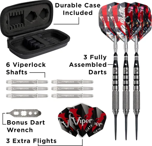 Miniatura 4 de Viper Blitz - Dardos con punta de acero de tungsteno 95% con estuche de almacenamiento/viaje