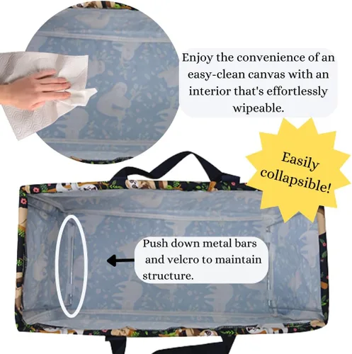 Miniatura 377 de NGIL Bolsa de comestibles reutilizable extra grande plegable de gran tamaño para comestibles, almacenamiento, picnic, playa, Bronco-negro occidental