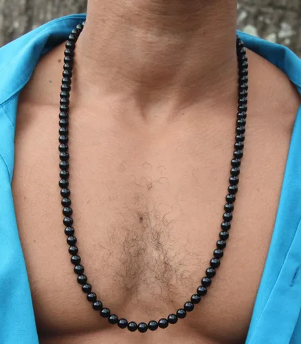 Miniatura 27 de Handmade Black Onyx Crystal Mens Necklace - Grounding Genuine Gemstone Beaded Mala Willpower, Protection, Prosperity Black Choker - Jewelry Gift