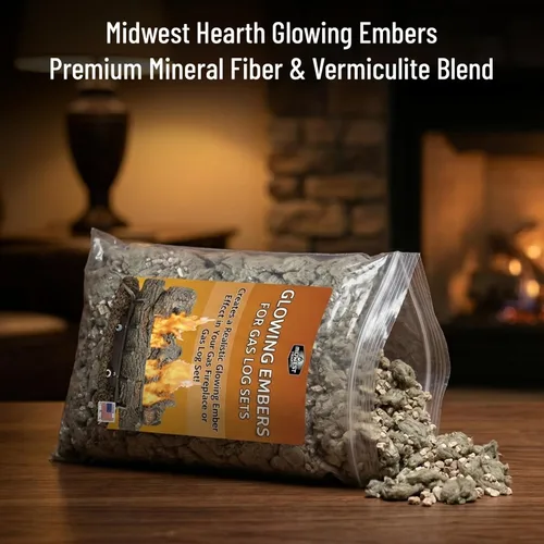 Miniatura 6 de Midwest Hearth Brasas Ardientes - Bolsa de 6 oz