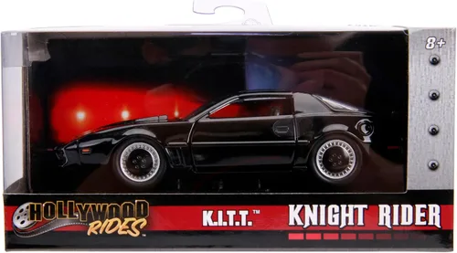 Miniatura 2 de Jada Toys – Knight Rider K.I.T.T. – Coche fundido de Hollywood Rides – Puertas de apertura, neumáticos de goma – escala 1:32 – Coleccionable
