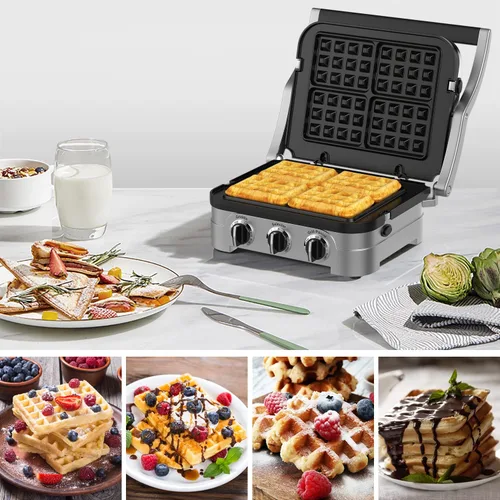 Miniatura 7 de Placas de gofres solo para Cuisinart Griddler GR-4N, GR-5B, GR-6 y GRID-8N Series, revestimiento antiadherente para hornear placas de gofres por