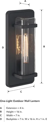 Miniatura 5 de DESIGNERS FOUNTAIN Pearl Street D303M-7EW-BK - Farol de pared para exteriores, 7 pulgadas, color negro