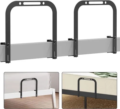 Miniatura 7 de DELLAN Tapón deslizante para colchón, barra de retención antideslizante para colchón de esquina, soporte para marco de cama de metal de 1.75 x 2.9