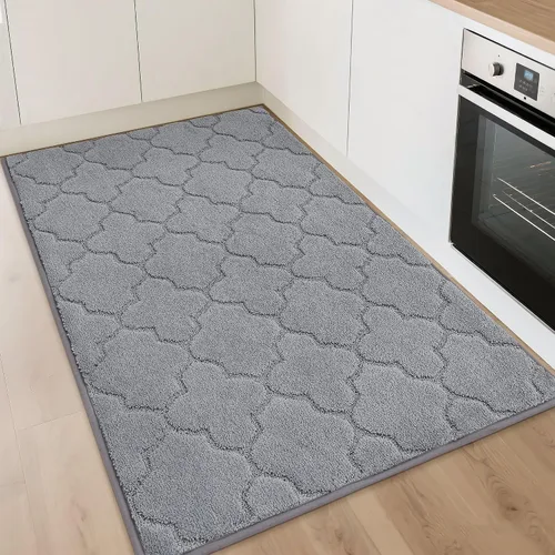 Miniatura 60 de COSY HOMEER Alfombras suaves de cocina [2 piezas] para el frente del fregadero súper absorbentes, tapetes y tapetes de cocina de 20 x 30 pulgadas/20