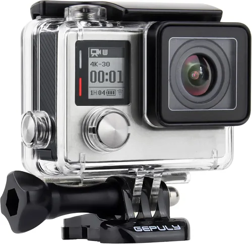 GEPULY Funda impermeable para cámara GoPro Hero 4/3+/3 Black Siver fotografía subacuática – Resistente al agua hasta 131 pies (131.2 ft) – con