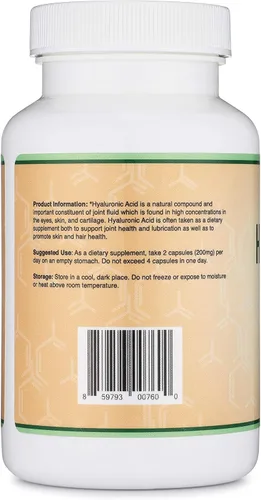 Miniatura 4 de Double Wood Supplements Ácido hialurónico, 180 cápsulas (100 mg por cápsula)