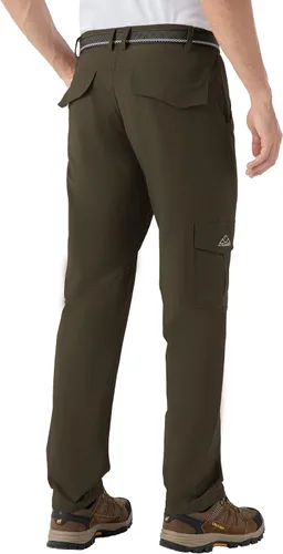 Miniatura 4 de BASUDAM Pantalones cargo de senderismo para hombre, de secado rápido, ligeros, elásticos, resistentes al agua con bolsillos