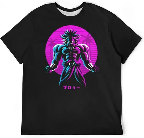 Miniatura 5 de Saiyajin Broly - Camisetas casuales para hombre, manga corta, unisex, cuello redondo, camisetas para jóvenes y adultos