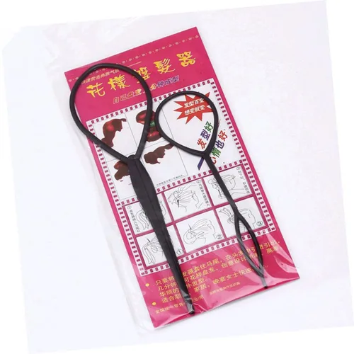 Miniatura 8 de Beavorty 2 agujas de pelo elásticas de 7.08 pulgadas para trenzas de ganchillo, herramienta de peluquería para cola de caballo, accesorios