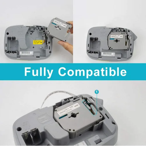 Miniatura 4 de Absonic Paquete de 5 cintas de etiquetas transparentes MK131 de 0.472 in 0.47 pulgadas compatibles con Brother Mk-131 M-K131 M131 M-131 P Touch M