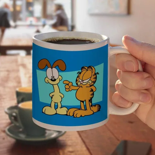 Miniatura 4 de Garfield and Odie I'm Never Wrong - Taza de café de cerámica, tazas de regalo novedosas para café, té y bebidas calientes, 11 onzas, color blanco