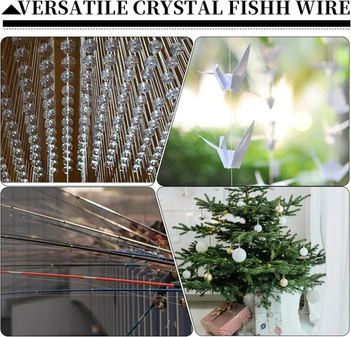Miniatura 7 de Línea de pesca de 656.2 ft, línea de pesca de nailon transparente de 0.031 in, 57 libras para pesca, colgar, manualidades