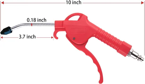 Miniatura 5 de Pistola de soplado de aire, pistola de soplado de boquilla de aire de 4 pulgadas, accesorios para compresor de aire y herramienta de limpieza
