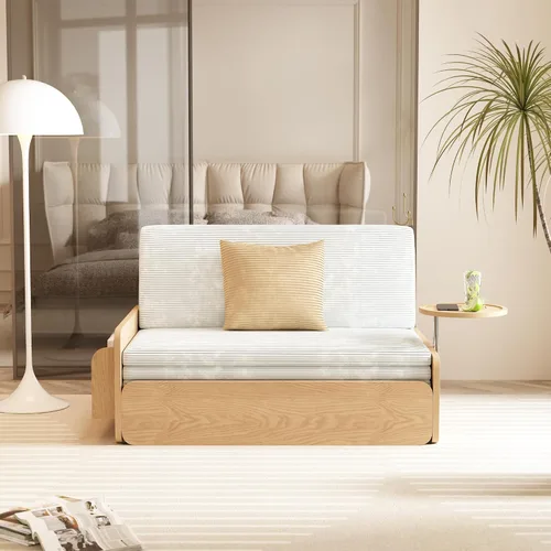 Miniatura 3 de Lartis Sofá cama tapizado, sofá cama multifuncional, funda de tela extraíble