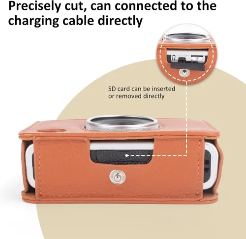 Miniatura 4 de MUZIRI KINOKOO Funda Mini EVO, Cuero PU con Textura de Lichi, Funda Protectora para Cámara Instantánea Instax Mini EVO con Orificio de Carga Preciso