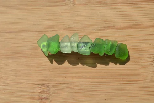 Miniatura 2 de Delicadas sombras de cristal de mar verde y aguamarina francés, pinza para el pelo, 2.362 in