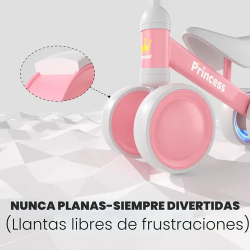 Miniatura 6 de BEKILOLE Bicicleta de equilibrio para bebés para niñas de 1 año, bicicleta de equilibrio para niños de 12 a 24 meses, 4 ruedas silenciosas, juguetes