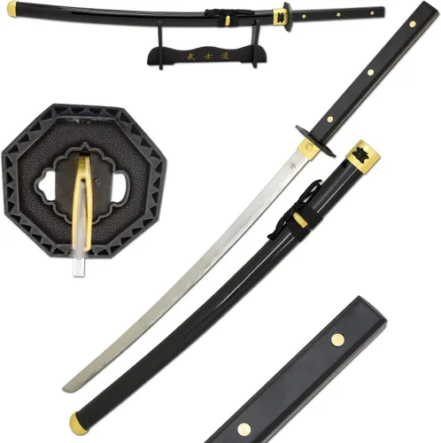 Miniatura 8 de Snake Eye Tactical Clásica - Espada samurái Katana de dos tonos con soporte de exhibición