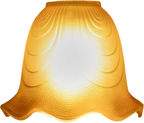 Miniatura 7 de Accesorio de lámpara de pantalla de vidrio ámbar, pantalla de vidrio de repuesto con forma de campana, adaptador de 1.63 pulgadas, 5.4 pulgadas