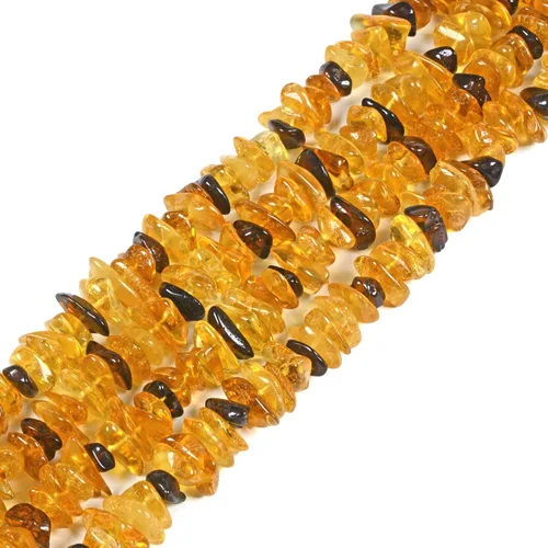 Miniatura 29 de Chips Amber Natural Gemstone Freedom Chips Cuentas sueltas de 0.433-0.472 in para hacer joyas, manualidades, 16 pulgadas Cuarzo Rutilado Dorado