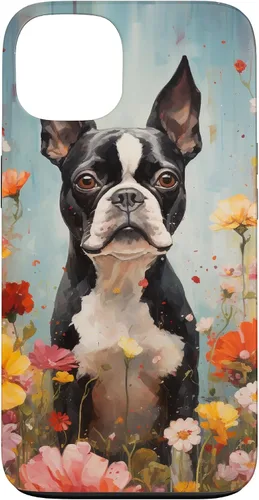 Miniatura 7 de Boston Terrier in Flower Garden Dog Art Lovers Design Case for iPhone 17