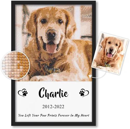 Miniatura 8 de Kits de pintura de diamantes personalizados para adultos, arte de diamantes con foto personalizada, imagen privada personalizada, decoración de A