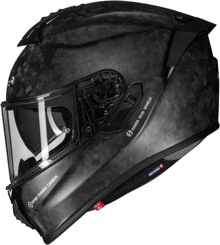 Miniatura 9 de S-GT Carbon Fiber Motorcycle Helmet Full Face Racing Helmet for Adult, Speaker-Ready Design, DOT Approved