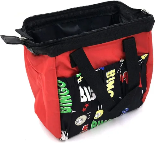 Miniatura 6 de Tapp Collections Bolso tote Bingo Dauber con 6 bolsillos Bingo Ball Design / Negro